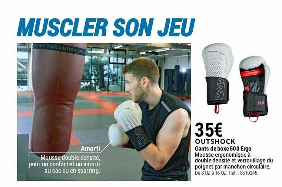 gants de boxe 500 ergo outschock
