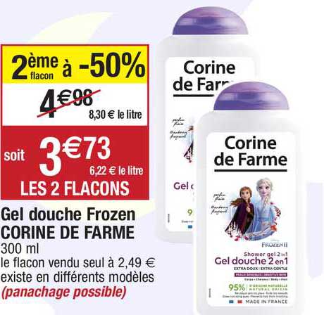 gel douche frozen corine de farme