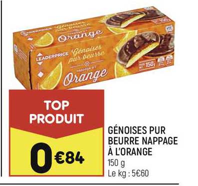 génoises pur beurre nappage à l'orange