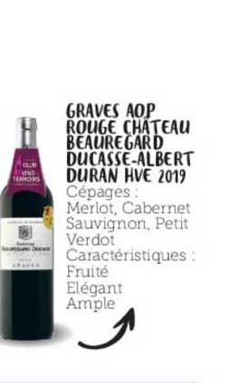 Graves Aop Rouge Château Beauregard Ducasse-albert Duran Hve 2019