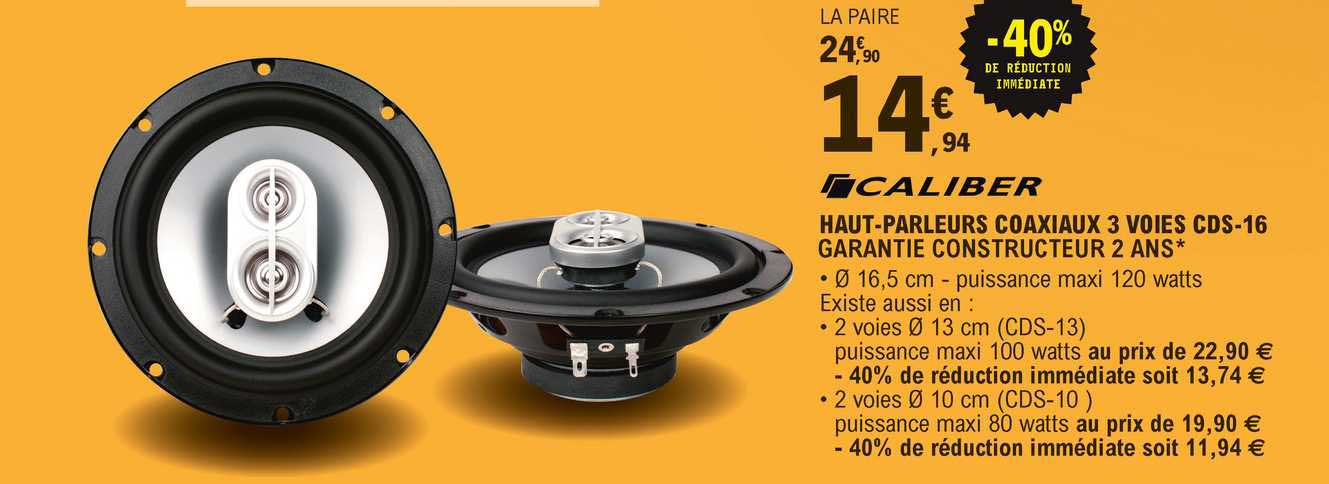 haut-parleurs coaxiaux caliber