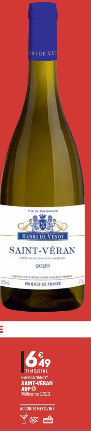 henin de venoy saint-véran aop millésime 2020
