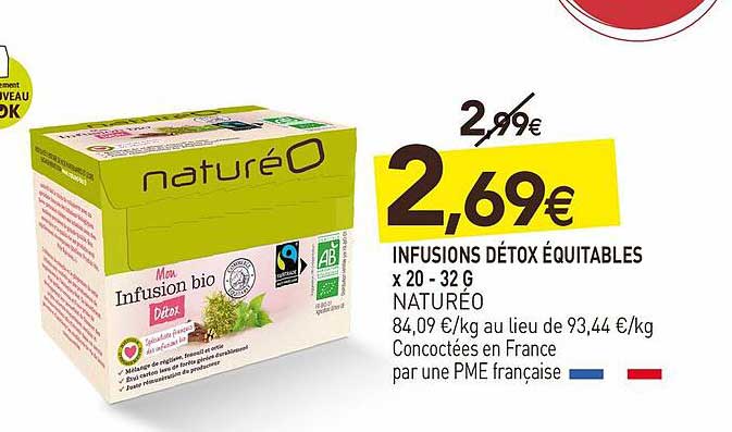 infusions détox équitables x20 - 32 g