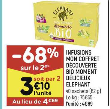 infusions mon coffret découverte bio moment délicieux éléphant
