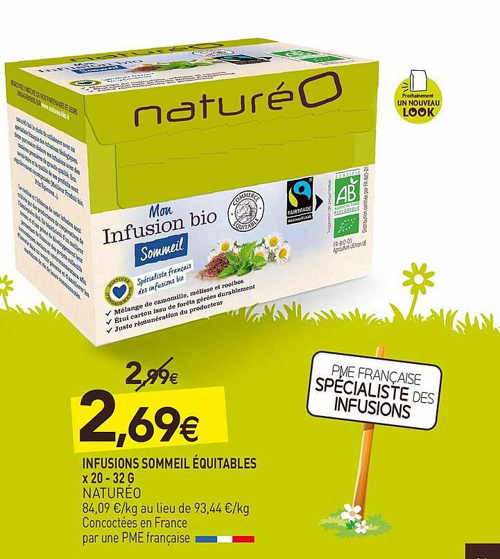 infusions sommeil équitables x20 - 32 g