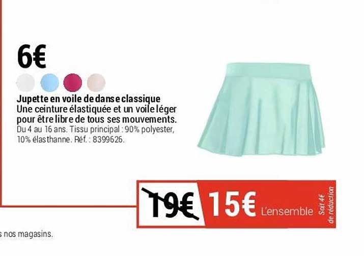 jupette en voile de danse classique