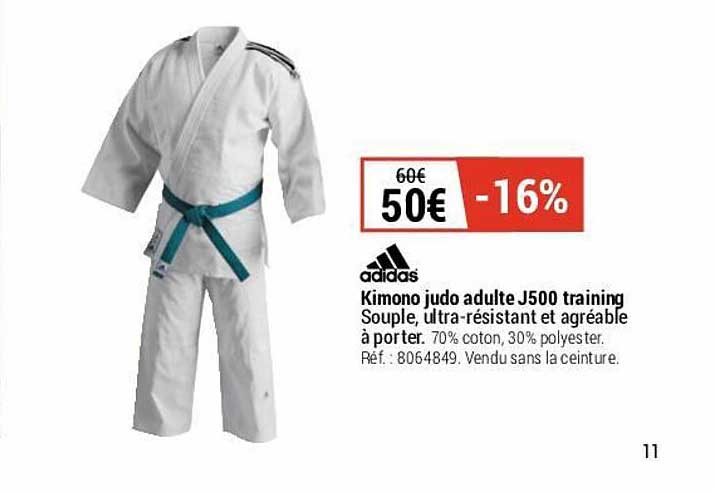 kimono judo adulte j500 training adidas