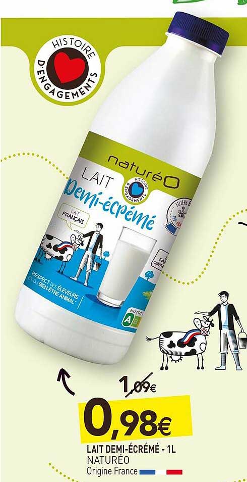 lait demi-écrémé - 1 l