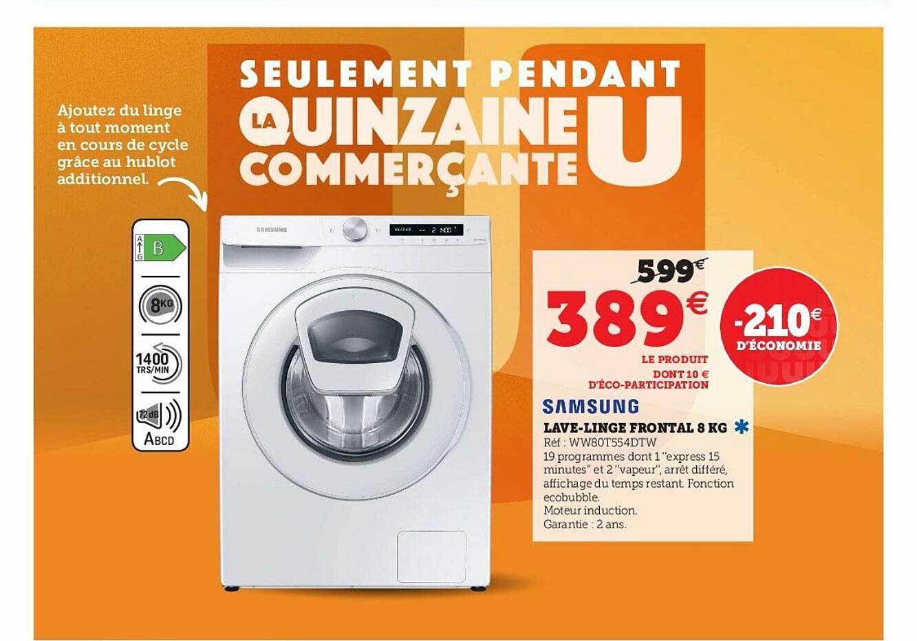 lave-linge frontal 8 kg samsung