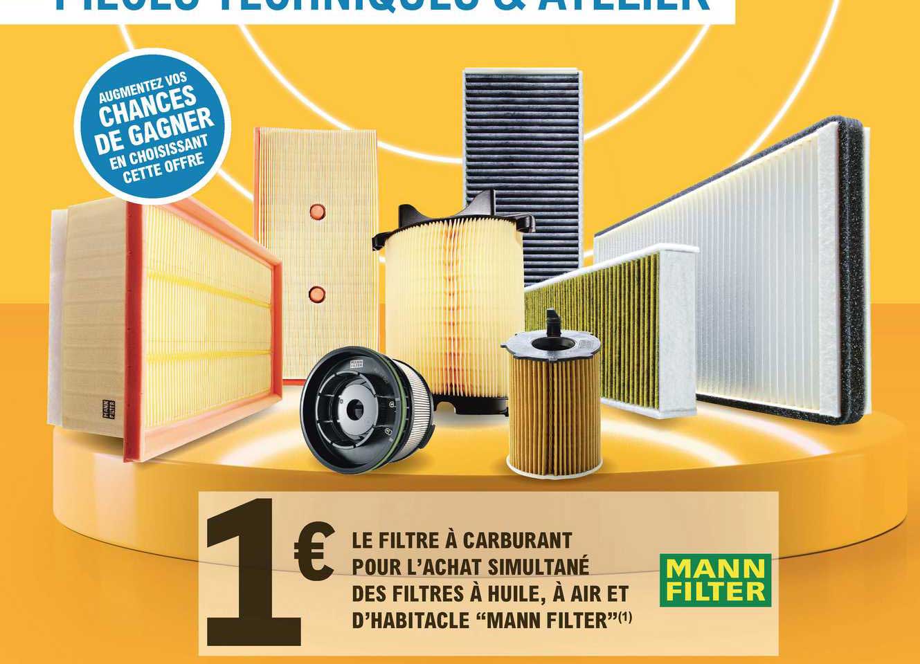 le filtre à carburant pour l'achat simultané des filtres à huile, à air et d'habitacle "mann filter"