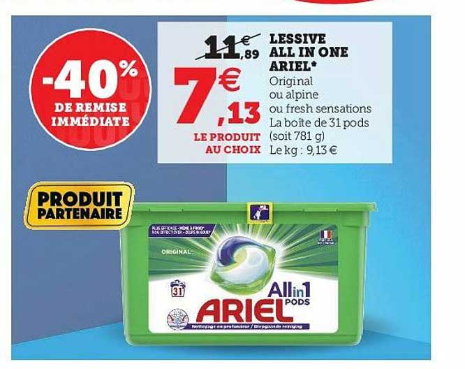 lessive all in one ariel