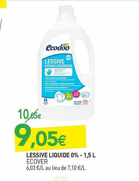 Lessive Liquide 0% - 1,5 L Ecover
