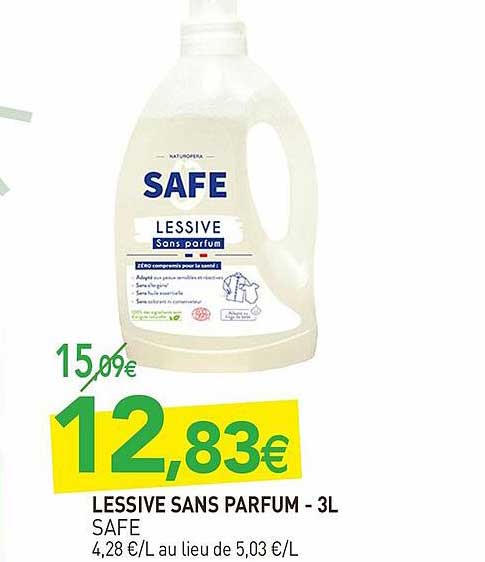 lessive sans parfum - 3 l safe