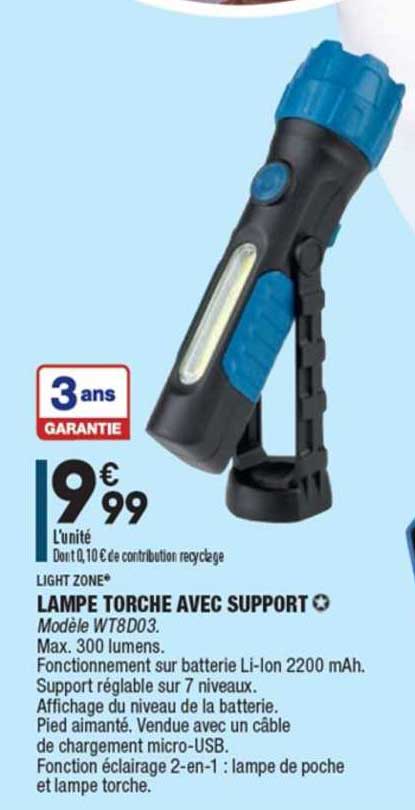 Light Zone Lampe Torche Avec Support