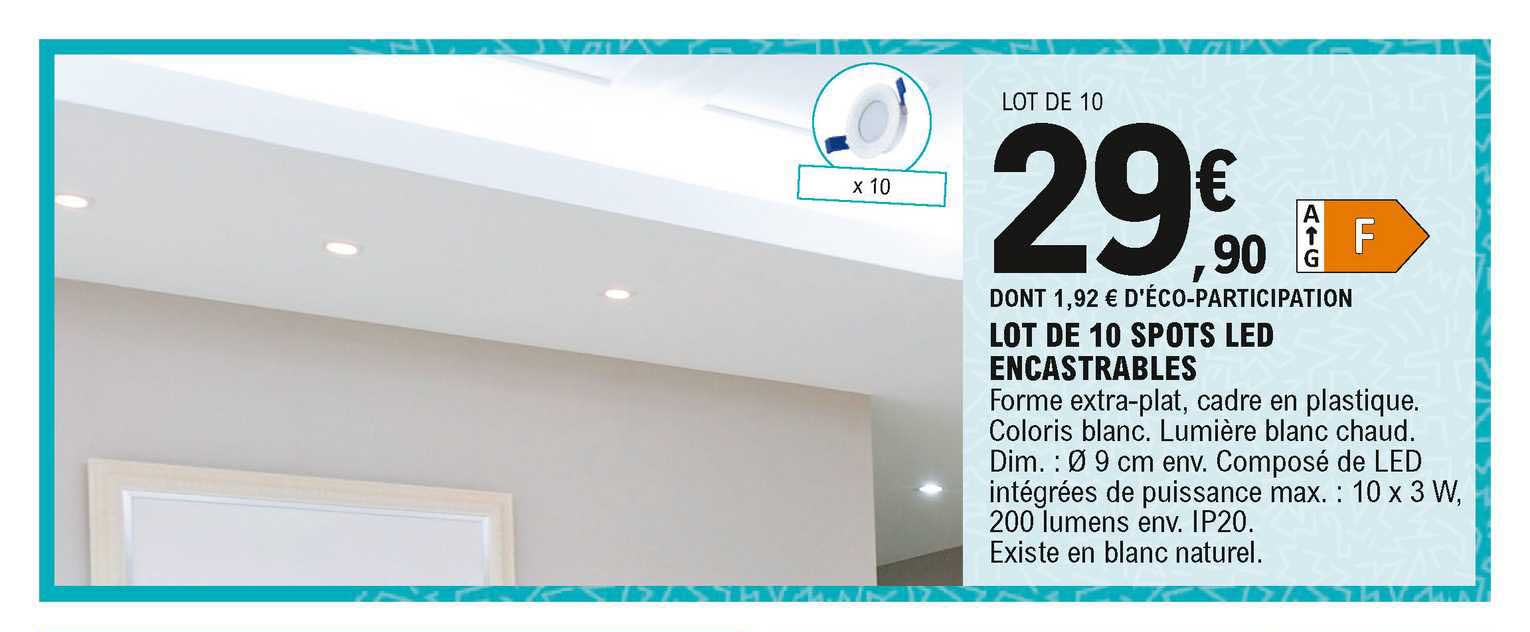 lot de 10 spots led encastrables