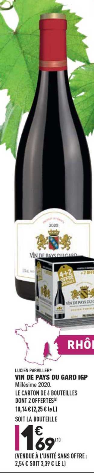 lucien parviller vin de pays du gard igp millésime 2020