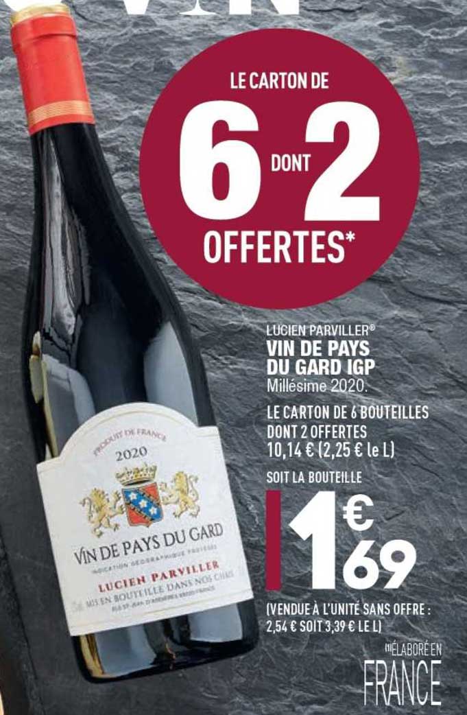lucien parviller vin de pays du gard igp millésime 2020