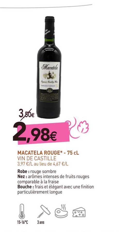 macatela rouge - vin de castille