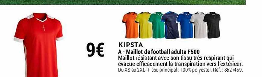 Maillot De Football Adulte F500 Kipsta