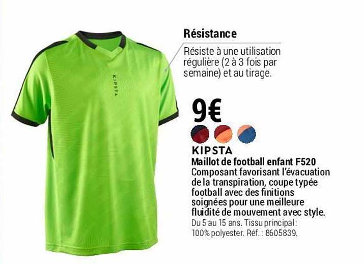 Maillot De Football Enfant F520 Kipsta