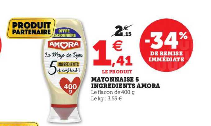 Mayonnaise 5 Ingrédients Amora