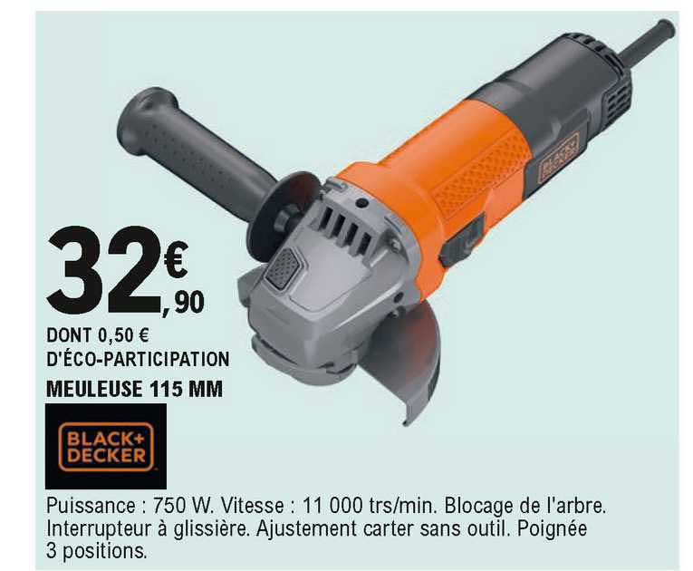 Meuleuse 115 Mm Black + Decker