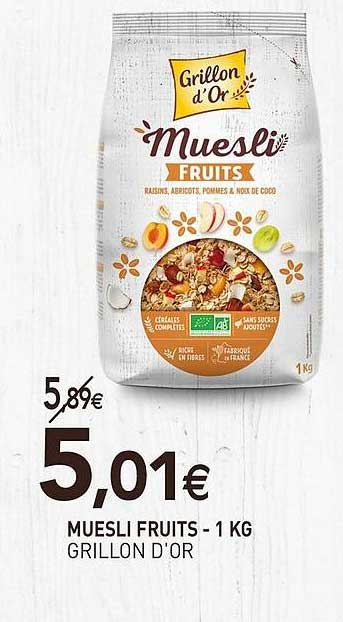 muesli fruits - 1 kg grillon d'or
