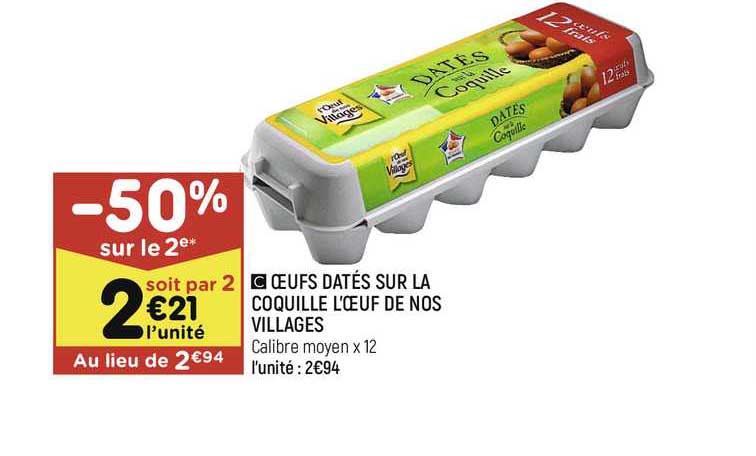 oeufs datés sur la coquille l'œuf de nos villages