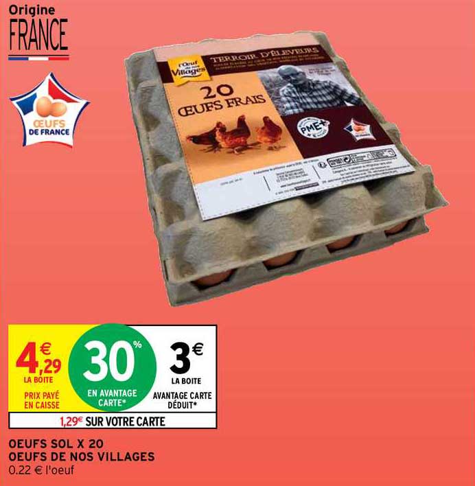 oeufs sol x20 oeufs de nos villages