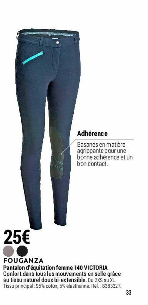 pantalon d'équitation femme 140 victoria fouganza