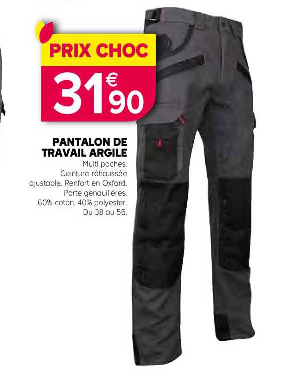 Pantalon De Travail Argile