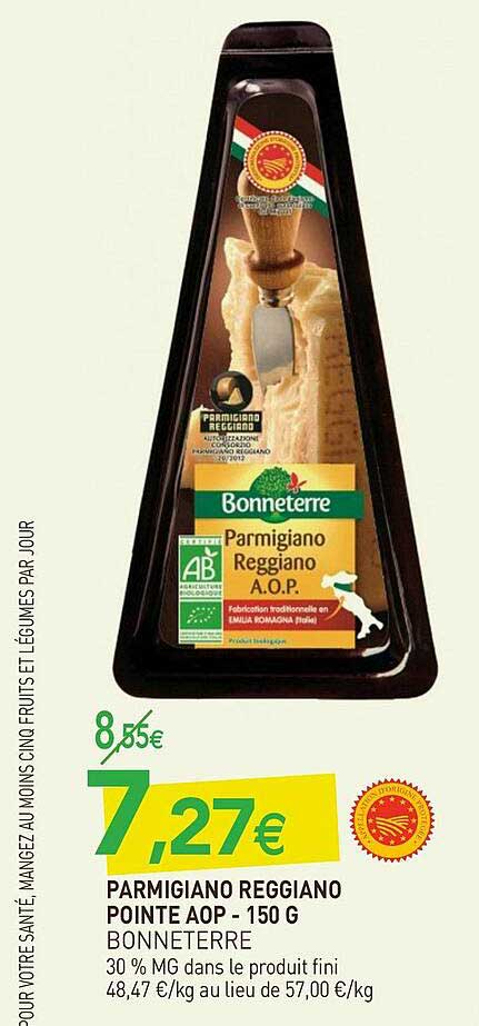Parmigiano Reggiano Pointe Aop - 150 G Bonneterre