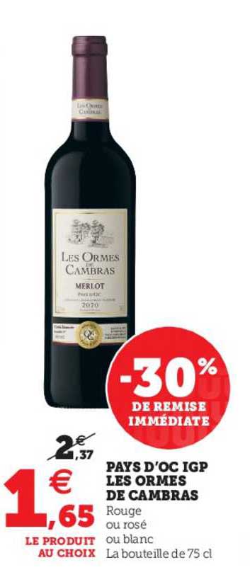 pays d'oc igp les ormes de cambras