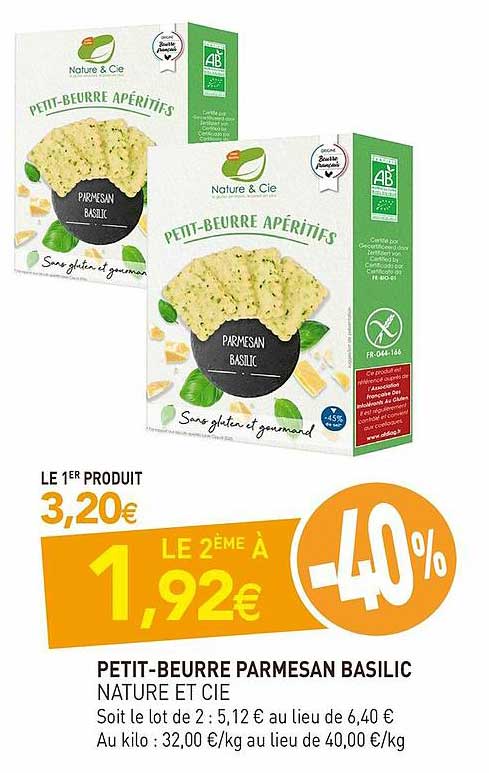 Petit-beurre Parmesan Basilic Nature Et Cie