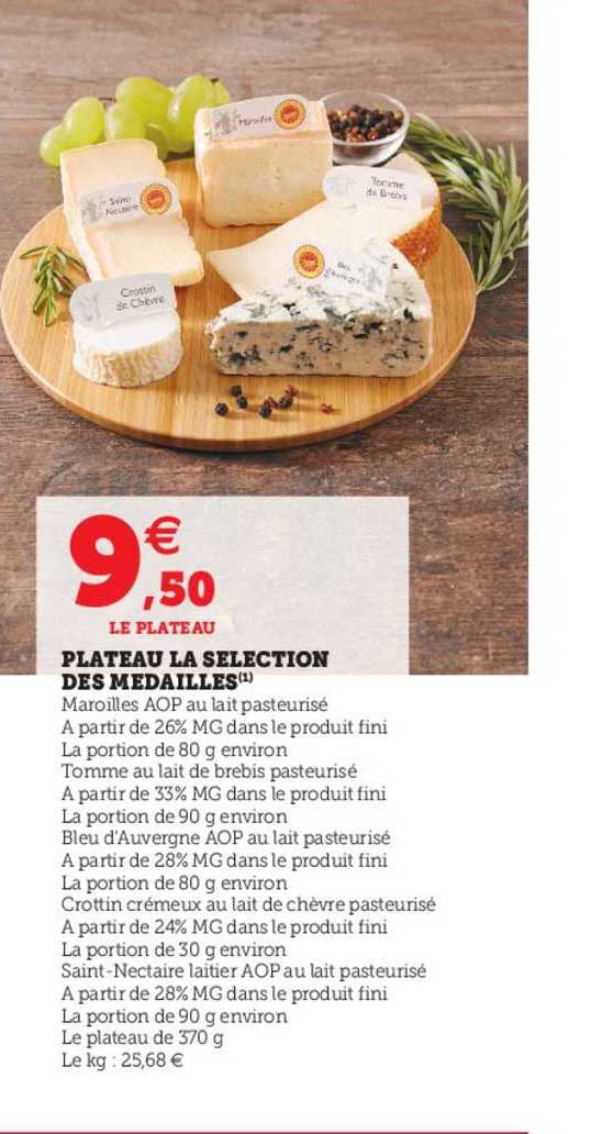 plateau la sélection des médailles