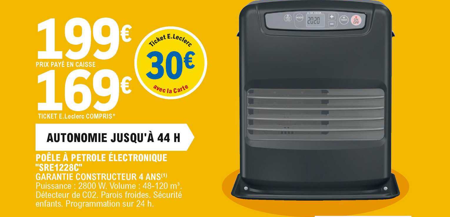 Poêle à Pétrole électronique "sre1228c"