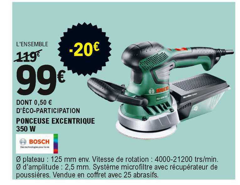 ponceuse excentrique 350 w bosch