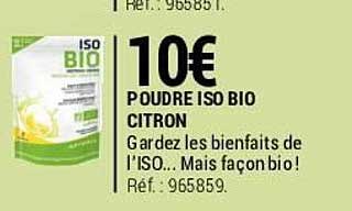 poudre iso bio citron