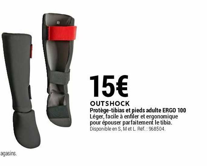 protège-tibias et pieds adulte ergo 100 outshock