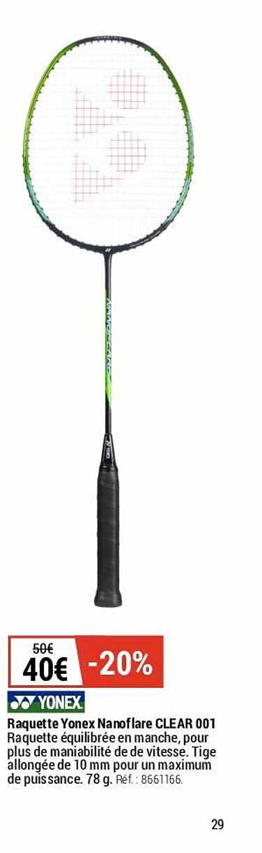 raquette yonex nanoflare clear 001