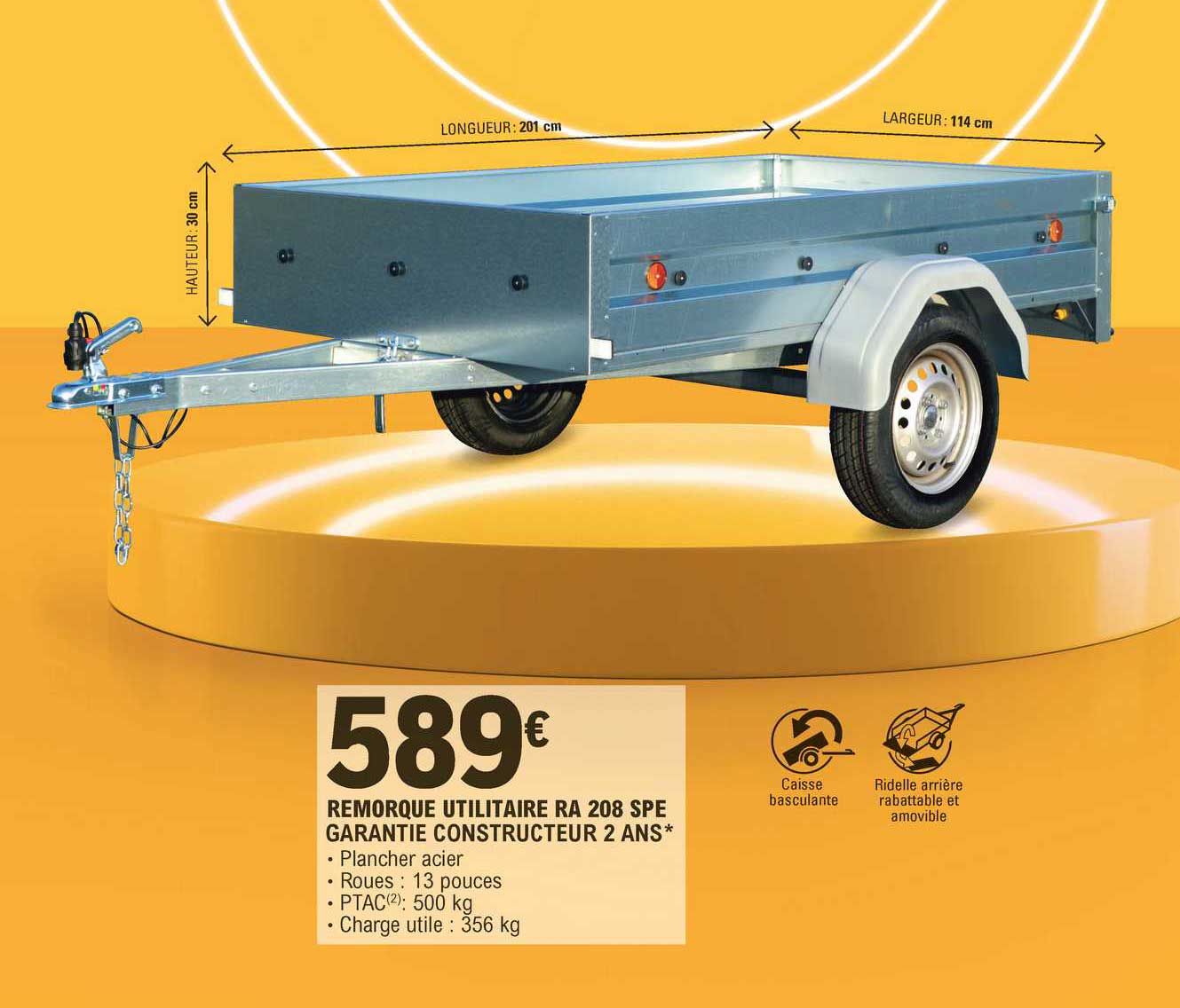 Remorque Utilitaire Ra 208 Spe