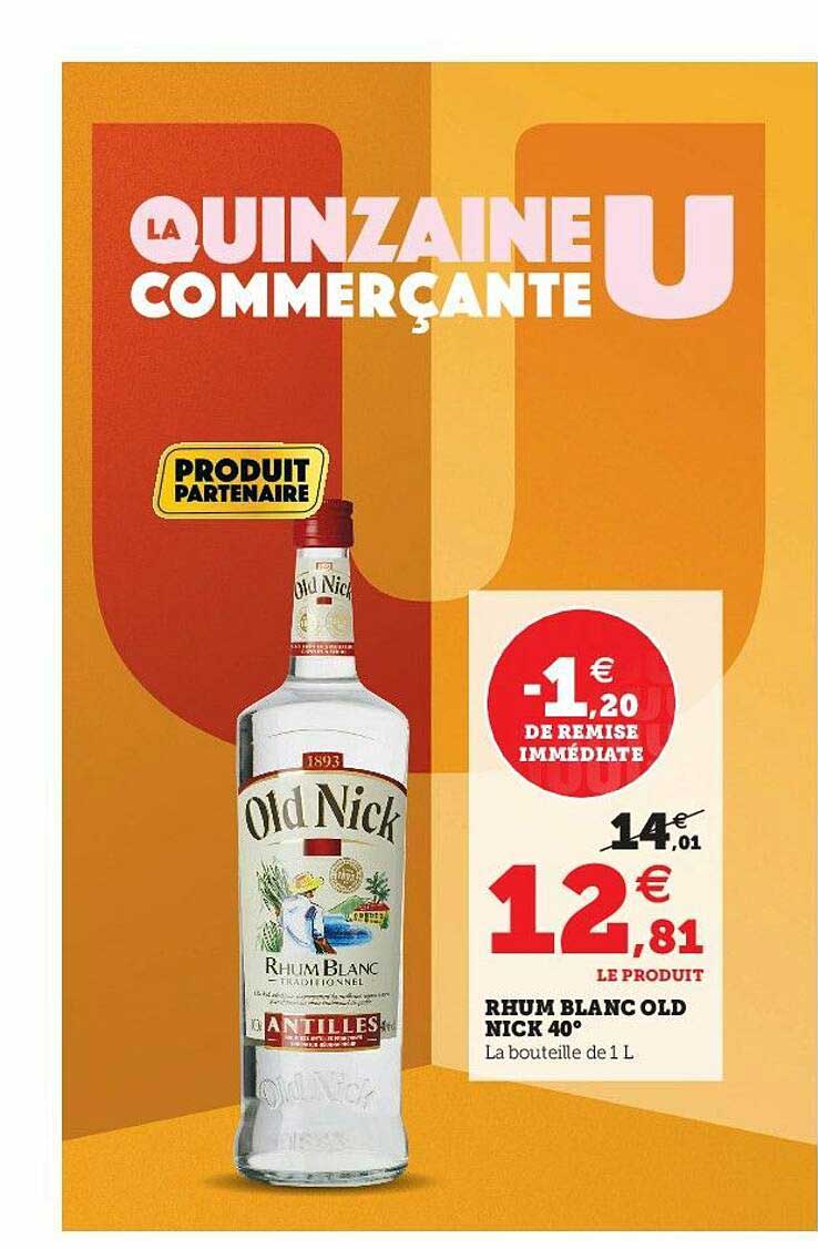 rhum blanc old nick 40°