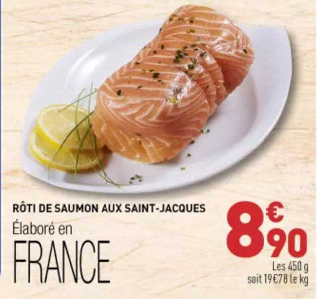 rôti de saumon aux saint-jacques