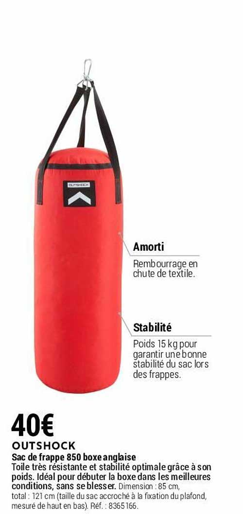 sac de frappe 850 boxe anglaise outschock