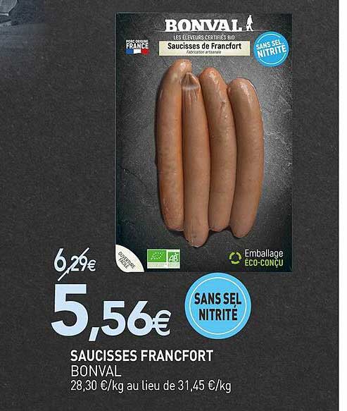 saucisses francfort bonval