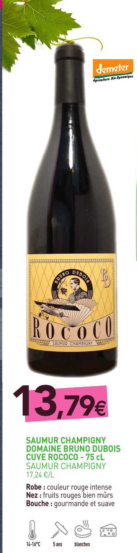 saumur champigny domaine bruno dubois cuvé rococo - 75 cl saumur champigny