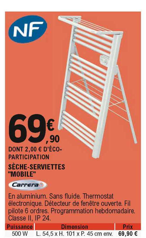 sèche-serviettes "mobile" carrera