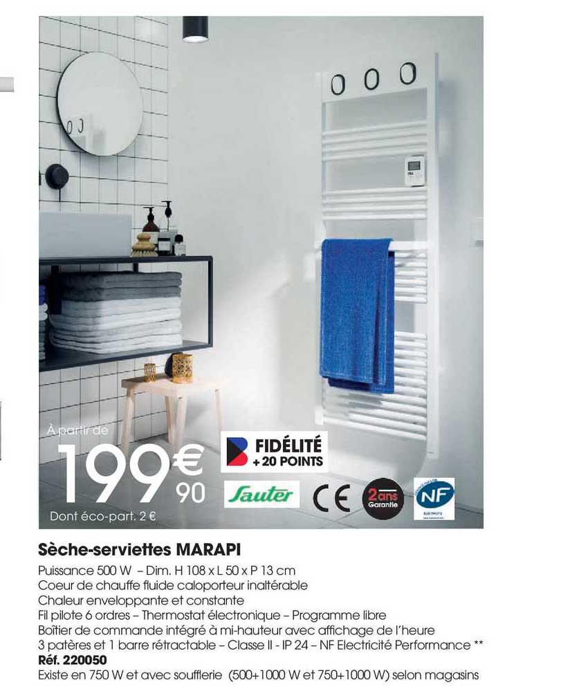 sèche-serviettes marapi sauter