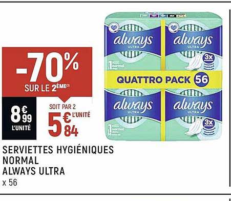 serviettes hygiéniques normal always ultra