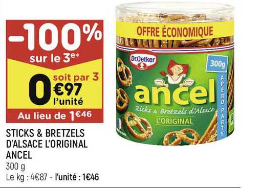 Sticks & Bretzels D'alsace L'original Ancel